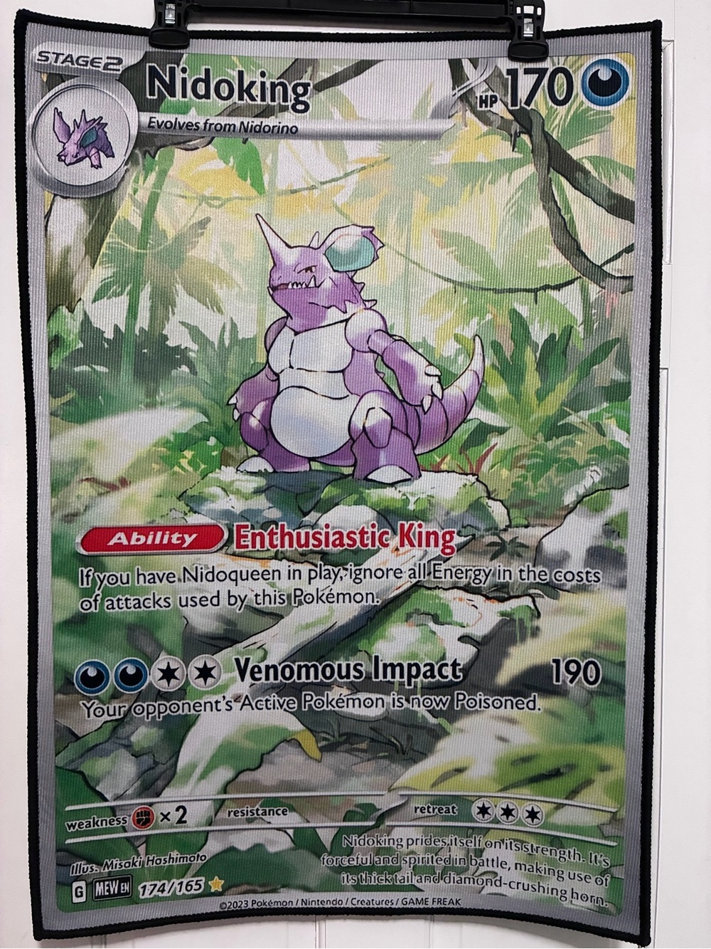 Nidoking Pokémon Card Wall Hanging/Floor Mat